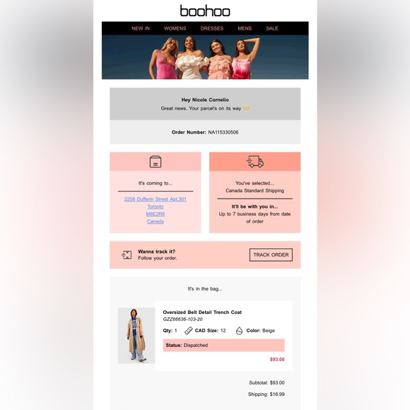 BOOHOO TRENCH COAT - Picture 6 of 6